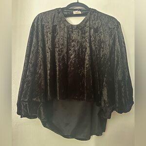 Velvet poncho top